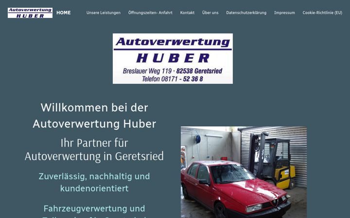 Screenshot of autoverwertung-huber.de
