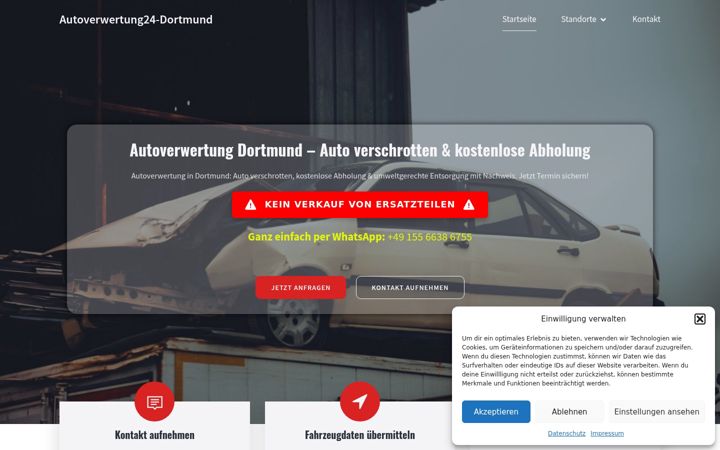 Ekrano kopija autoverwertung24-dortmund.de