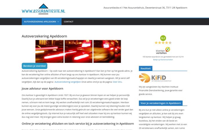 Screenshot of autoverzekering-apeldoorn.com