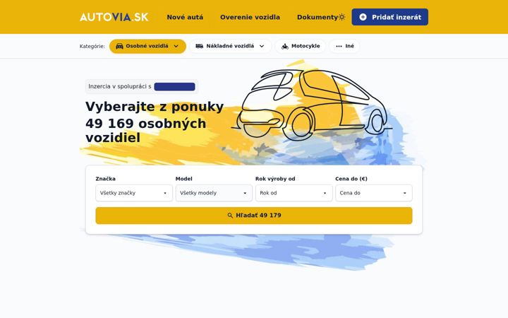 Screenshot of autovia.sk