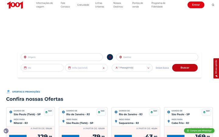 Screenshot of autoviacao1001.com.br