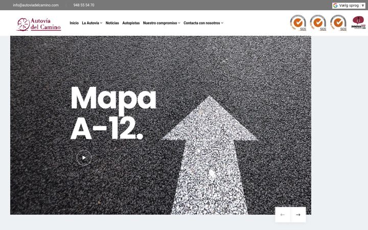 Skärmbild av autoviadelcamino.com