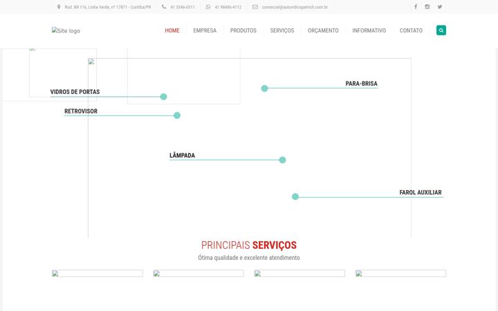 Screenshot of autovidroscuritiba.com