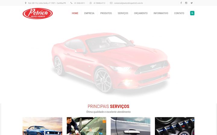 Екранна снимка на autovidrospetrich.com.br