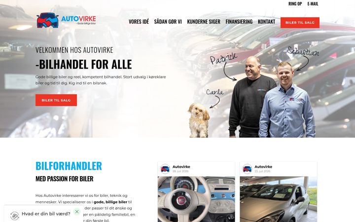 Screenshot di autovirke.dk