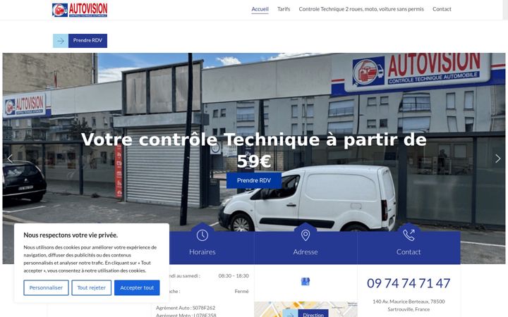 Screenshot of autovision-sartrouville.fr