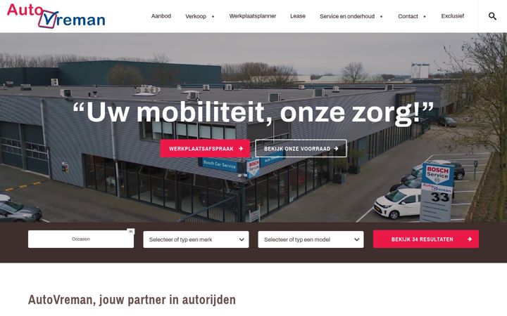 Screenshot of autovreman.nl