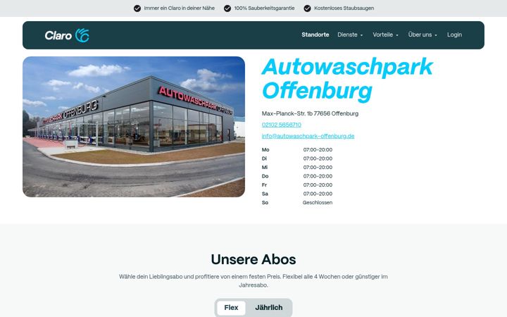 Screenshot of autowaschpark-offenburg.de