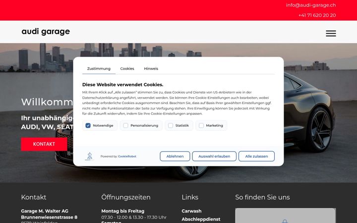 Screenshot of autowaschstrasse-weinfelden.ch