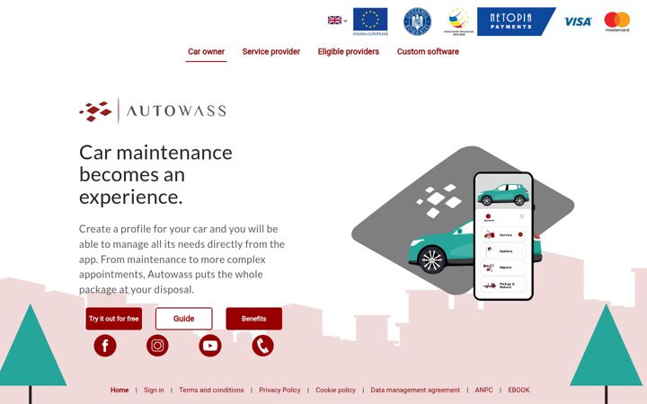 Screenshot of autowass.ro