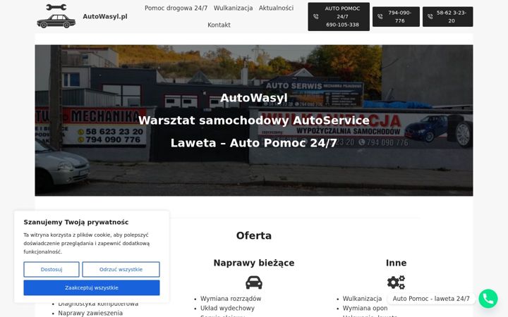 Screenshot of autowasyl.pl