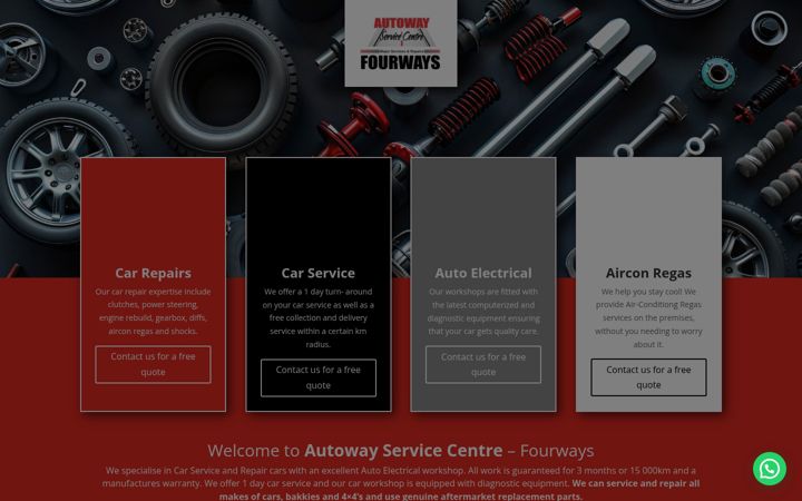 Screenshot of autoway4ways.co.za