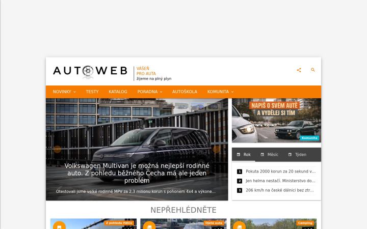 Screenshot of autoweb.cz