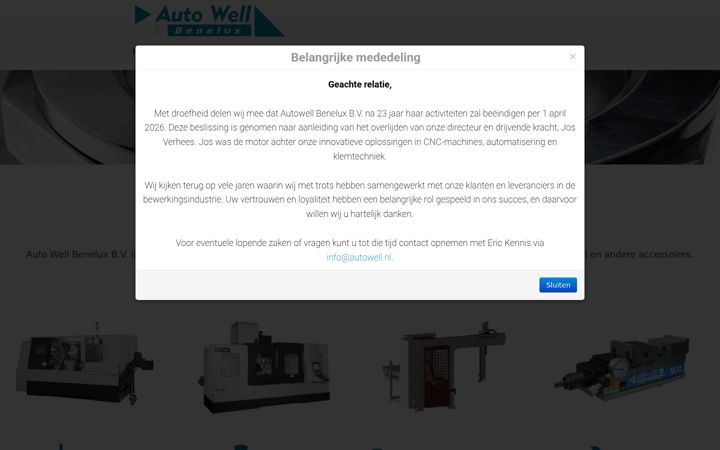 Screenshot of autowell.nl