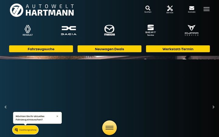 Skærmbillede af autowelt-hartmann.de
