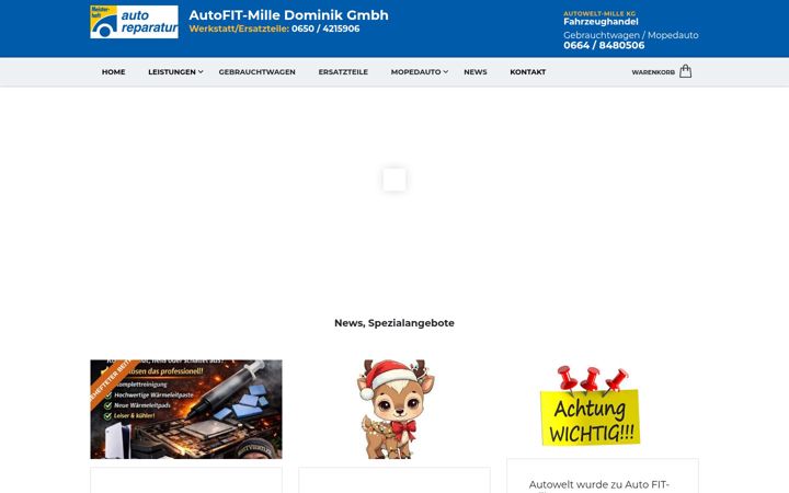 Екранна снимка на autowelt-mille.at