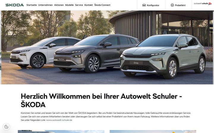 Screenshot of autowelt-schuler-villingen.skoda-auto.de