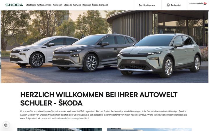 Screenshot of autowelt-schuler.skoda-auto.de