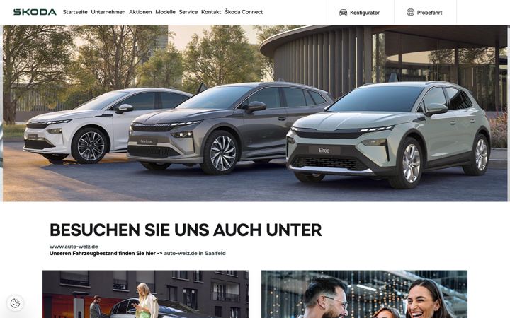 Screenshot of autowelz.skoda-auto.de