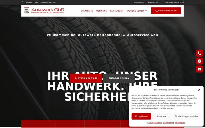 Skärmbild av autowerk-reifenservice.de
