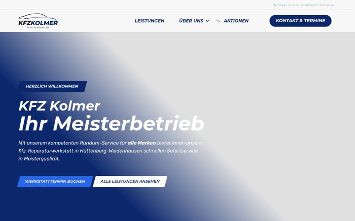 Ekrano kopija autowerkstatt-kolmer.de