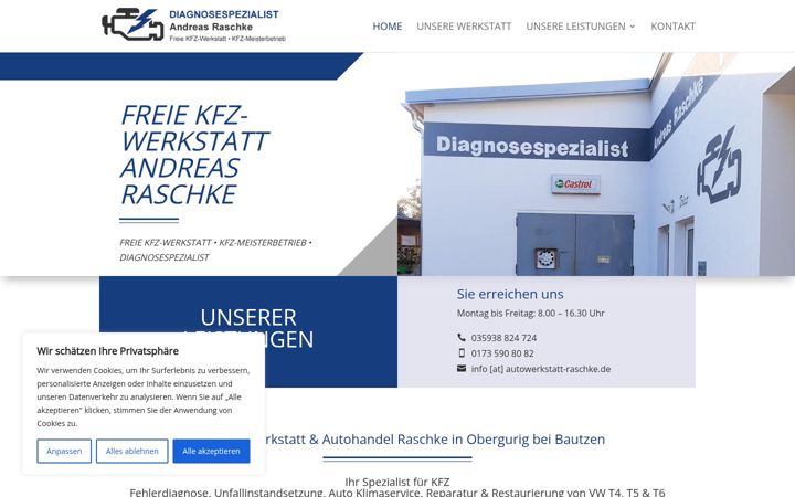 Screenshot of autowerkstatt-raschke.de