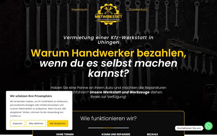 Screenshot of autowerkstattmieten.de