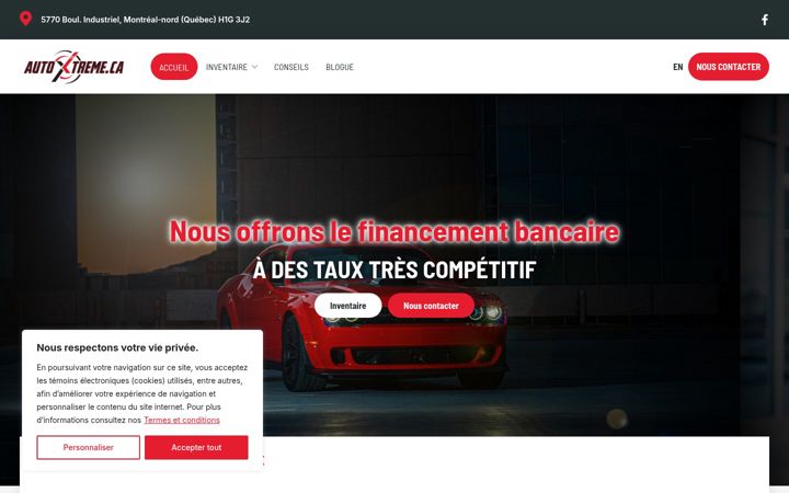 Screenshot of autoxtreme.ca