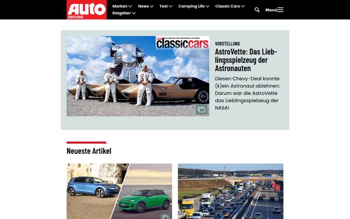 Screenshot van autozeitung.de