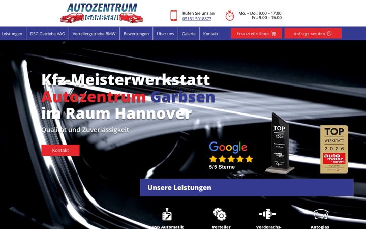 Screenshot of autozentrum-garbsen.de