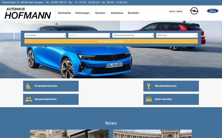 Screenshot of autozentrum-hofmann.de
