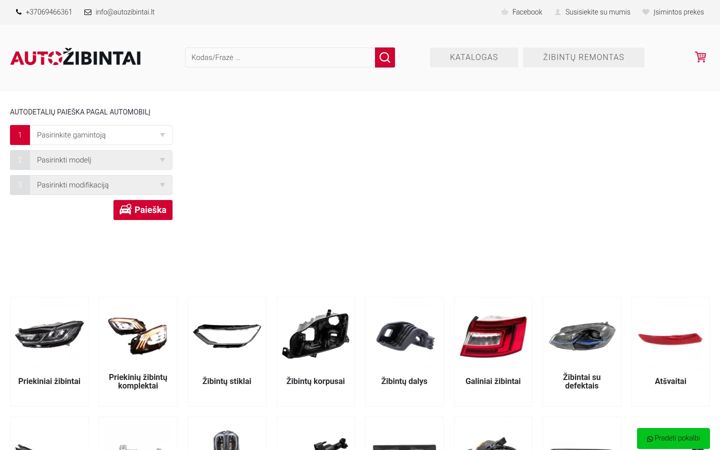 Screenshot of autozibintai.lt