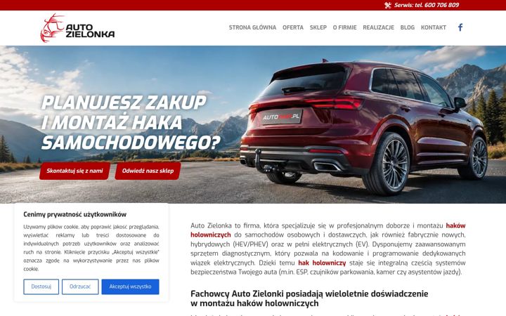 Screenshot of autozielonka.pl