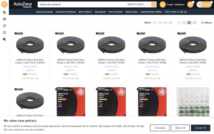 Screenshot of autozonesupplies.uk