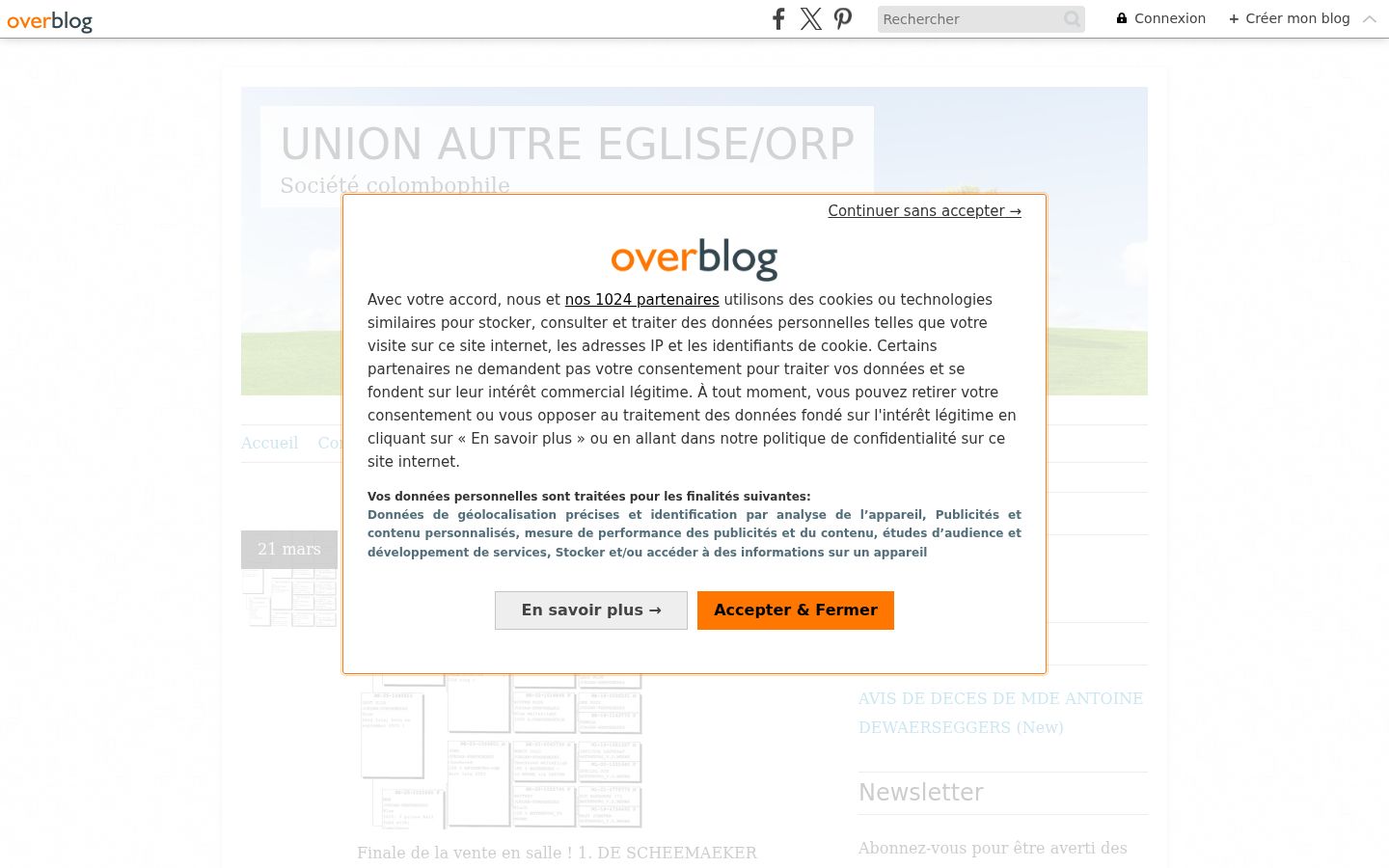 Screenshot tal-banner tal-kunsens muri qabel kwalunkwe interazzjoni