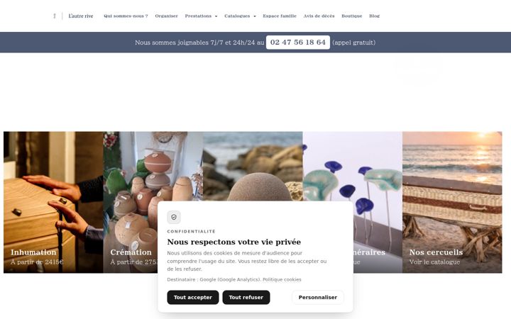 Screenshot of autrerive-tours.fr