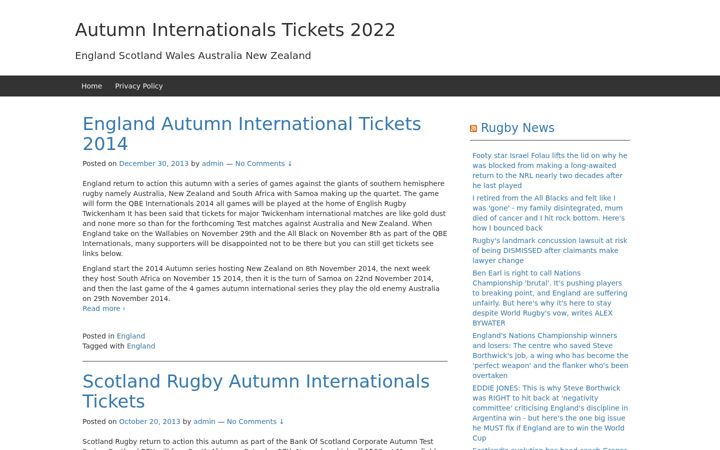 Screenshot of autumninternationalstickets.co.uk