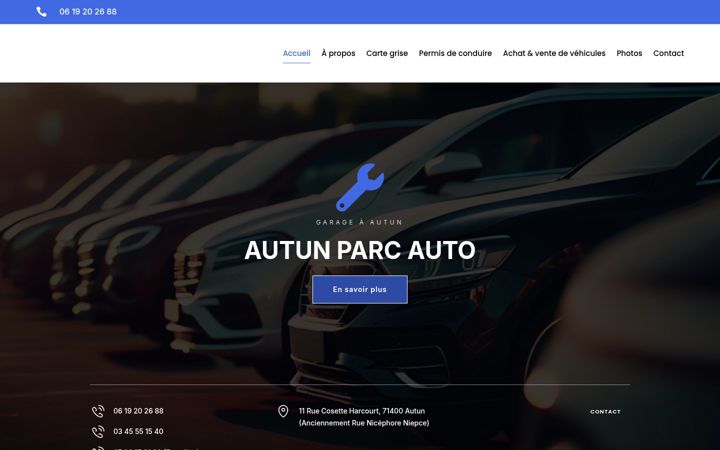 Screenshot of autun-parc-auto.fr