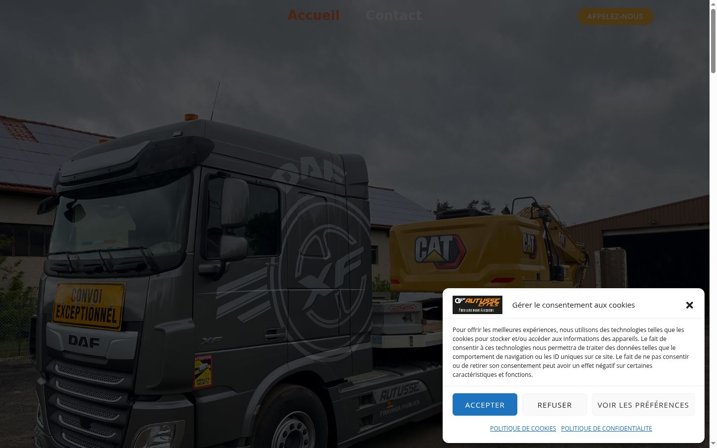 Screenshot des Einwilligungsbanners vor jeglicher Interaktion