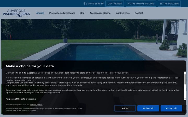 Screenshot von auvergne-piscines.fr