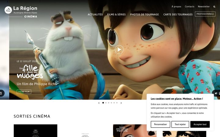 Screenshot stránky auvergnerhonealpes-cinema.fr