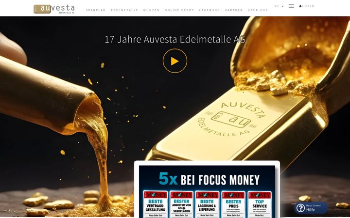 Screenshot of auvesta.de