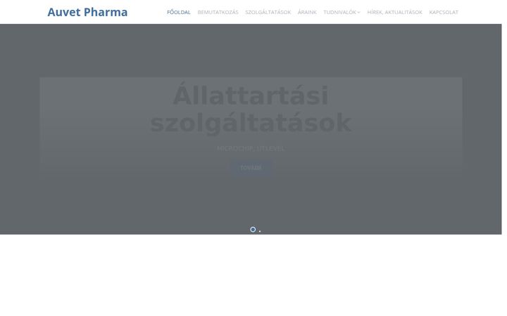 Screenshot of auvetpharma.hu