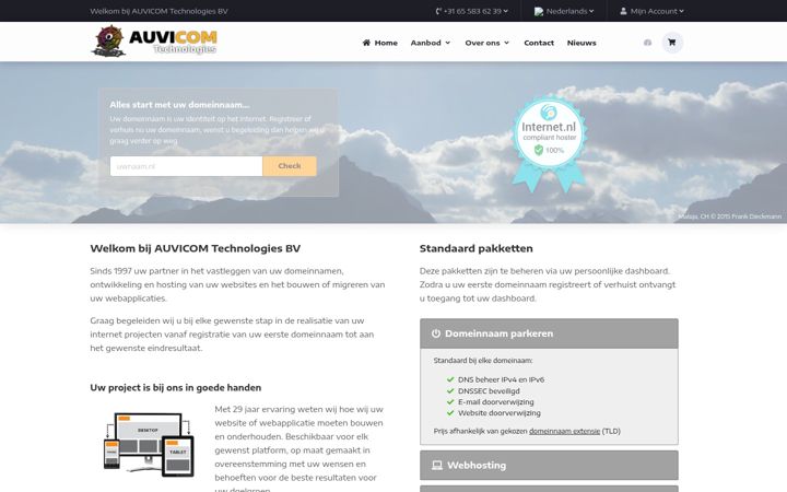 Екранна снимка на auvicom.nl
