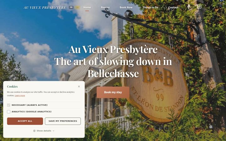Screenshot of auvieuxpresbytere.com