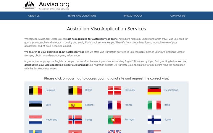 Screenshot of auvisa.org