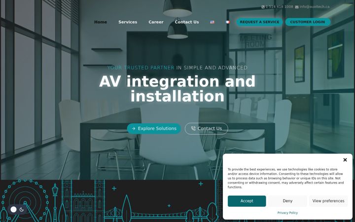 Screenshot of auvitech.ca