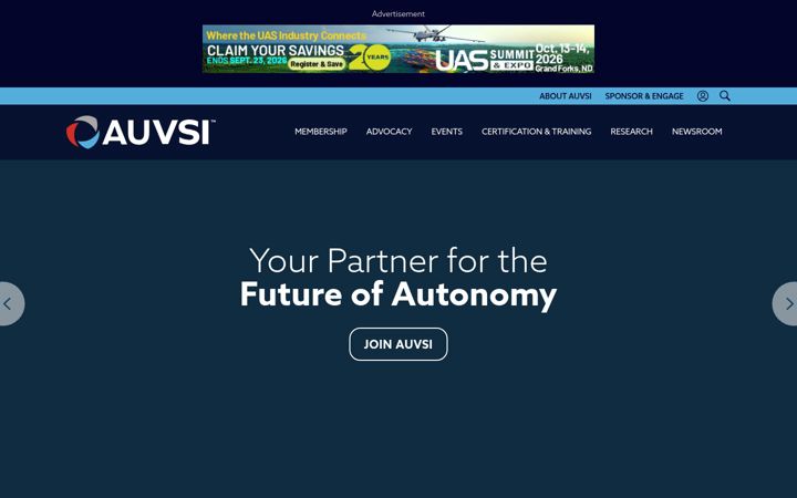 Screenshot of auvsi.org
