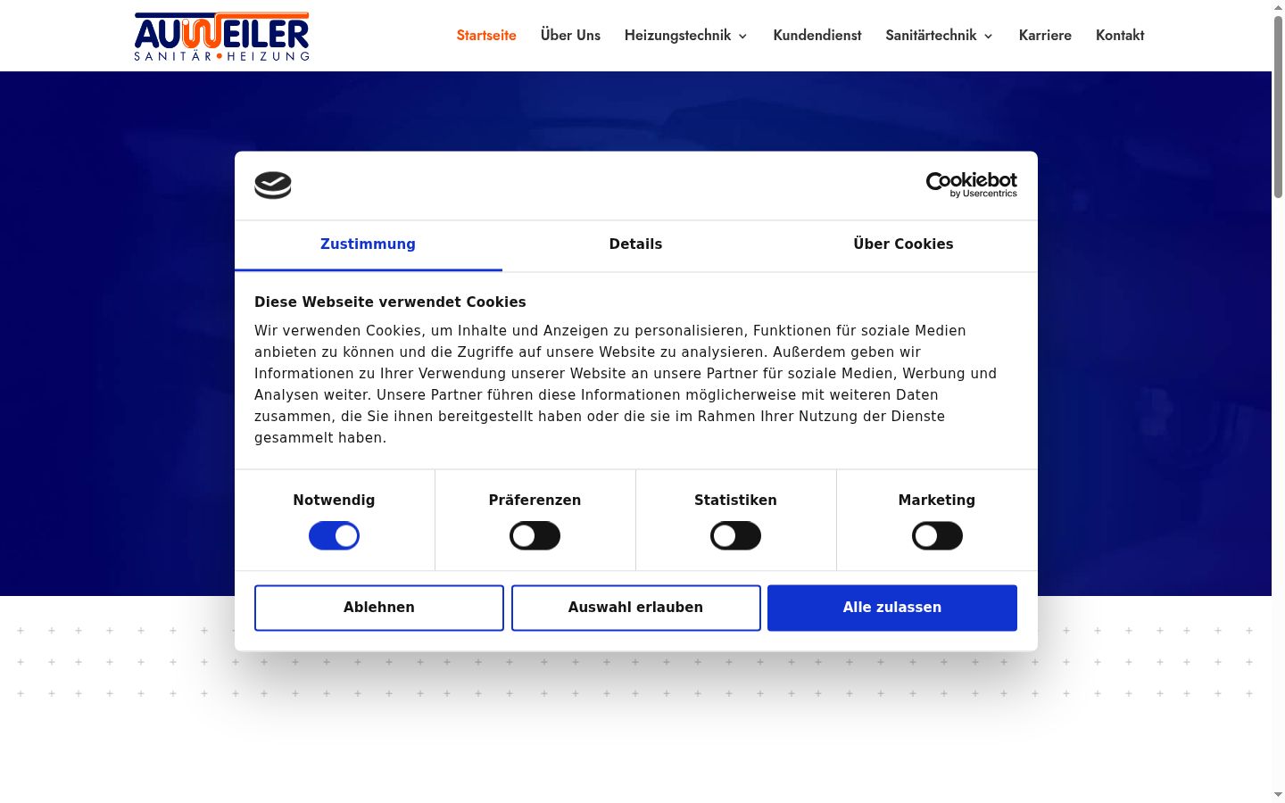 Sutikimo reklamjuostės, rodytos prieš bet kokią sąveiką, ekrano kopija