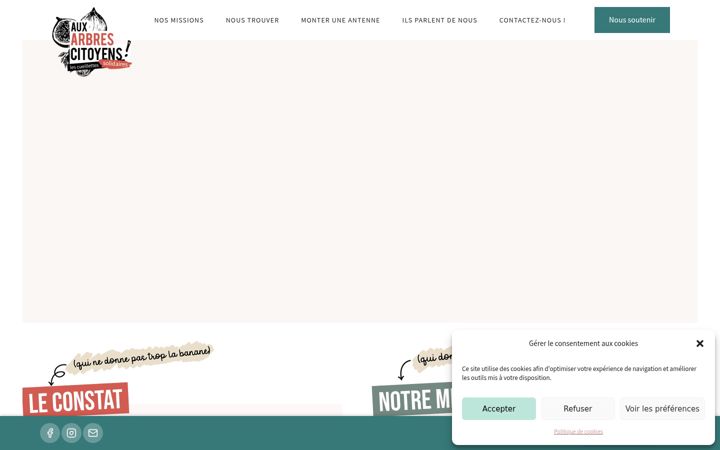 Screenshot of aux-arbres-citoyens.org